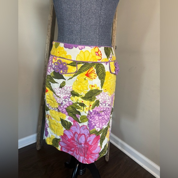 Milly Of New York Vintage Floral Skirt Size 6 - Picture 3 of 9